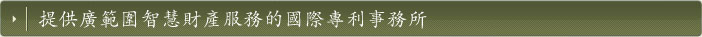 提供廣範圍智慧財產服務的國際專利事務所